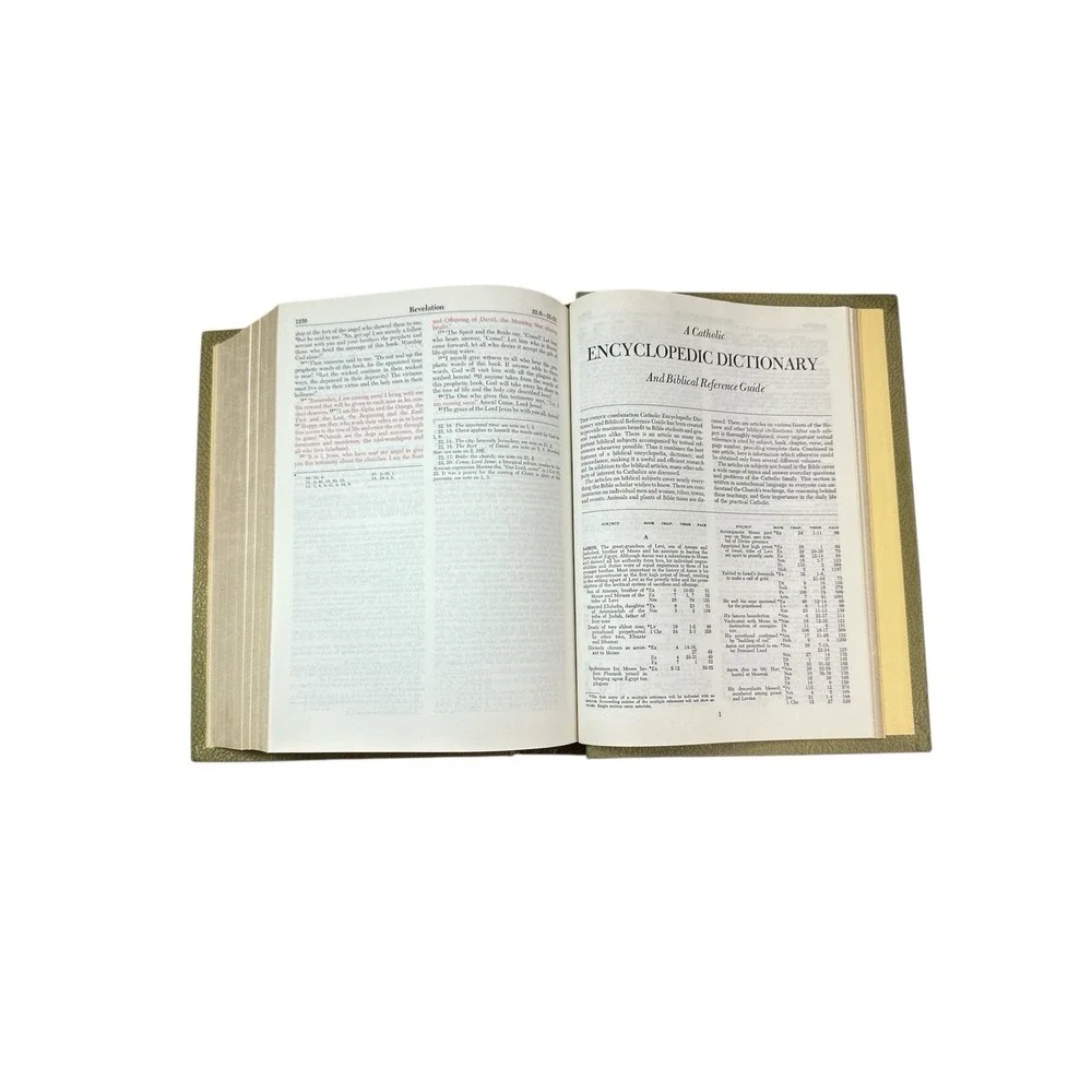 Vintage Heirloom Holy Bible Catholic NAB 1972-1973 Edition By Catholic Bible Pub